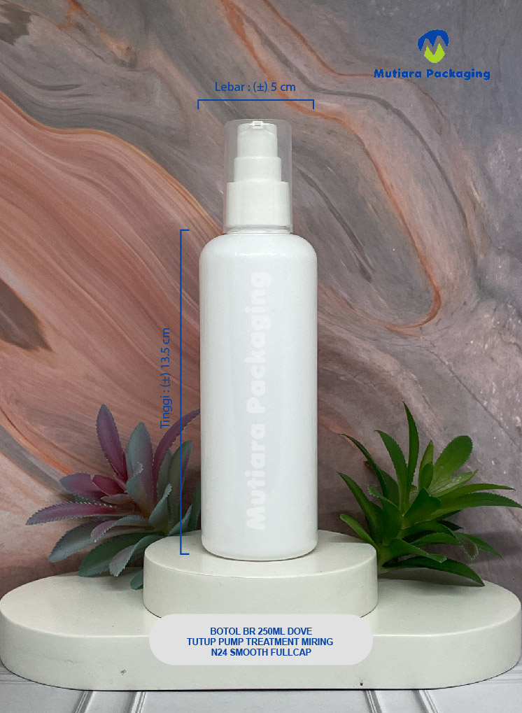 BOTOL BR 250ML DOVE TUTUP PUMP TREATMENT MIRING N24 SMOOTH FULLCAP