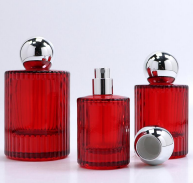 PARFUME BOTTLE - RED CAP SILVER