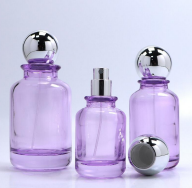 PARFUME BOTTLE - PURPLE CAP SILVER