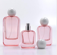 PARFUME BOTTLE - PINK CAP WHITE