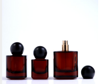 PARFUME BOTTLE - MAROON CAP BLACK