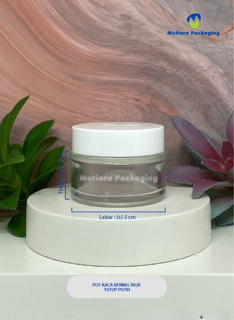 POT KACA BENING 30GR TUTUP PUTIH
