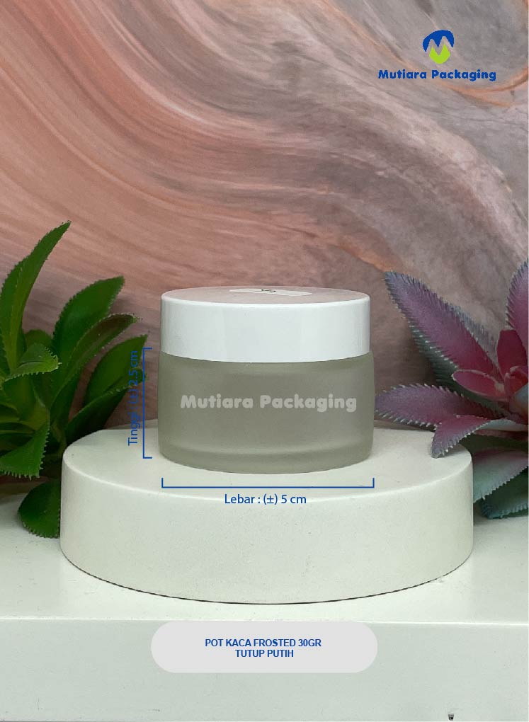 POT KACA FROSTED SPATULA 30GR TTP PUTIH