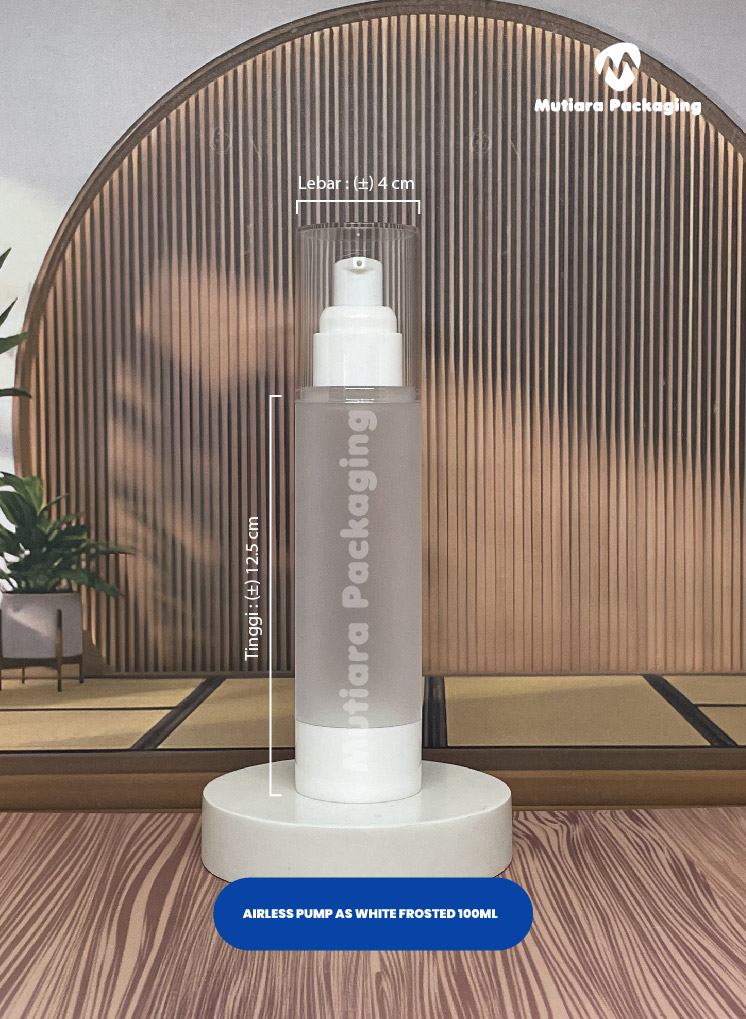 AIRLESS PUMP AS WHITE FROSTED 100ML