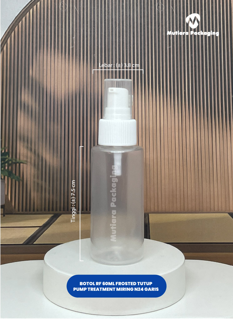 BOTOL RF 60ML FROSTED   PUMP TREATMENT MIRING N24 GARIS