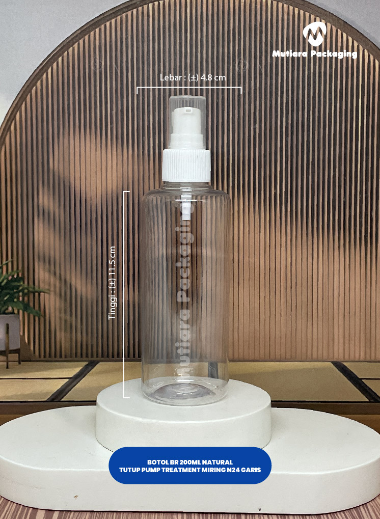 BOTOL BR 200ML NATURAL  PUMP TREATMENT MIRING N24 GARIS